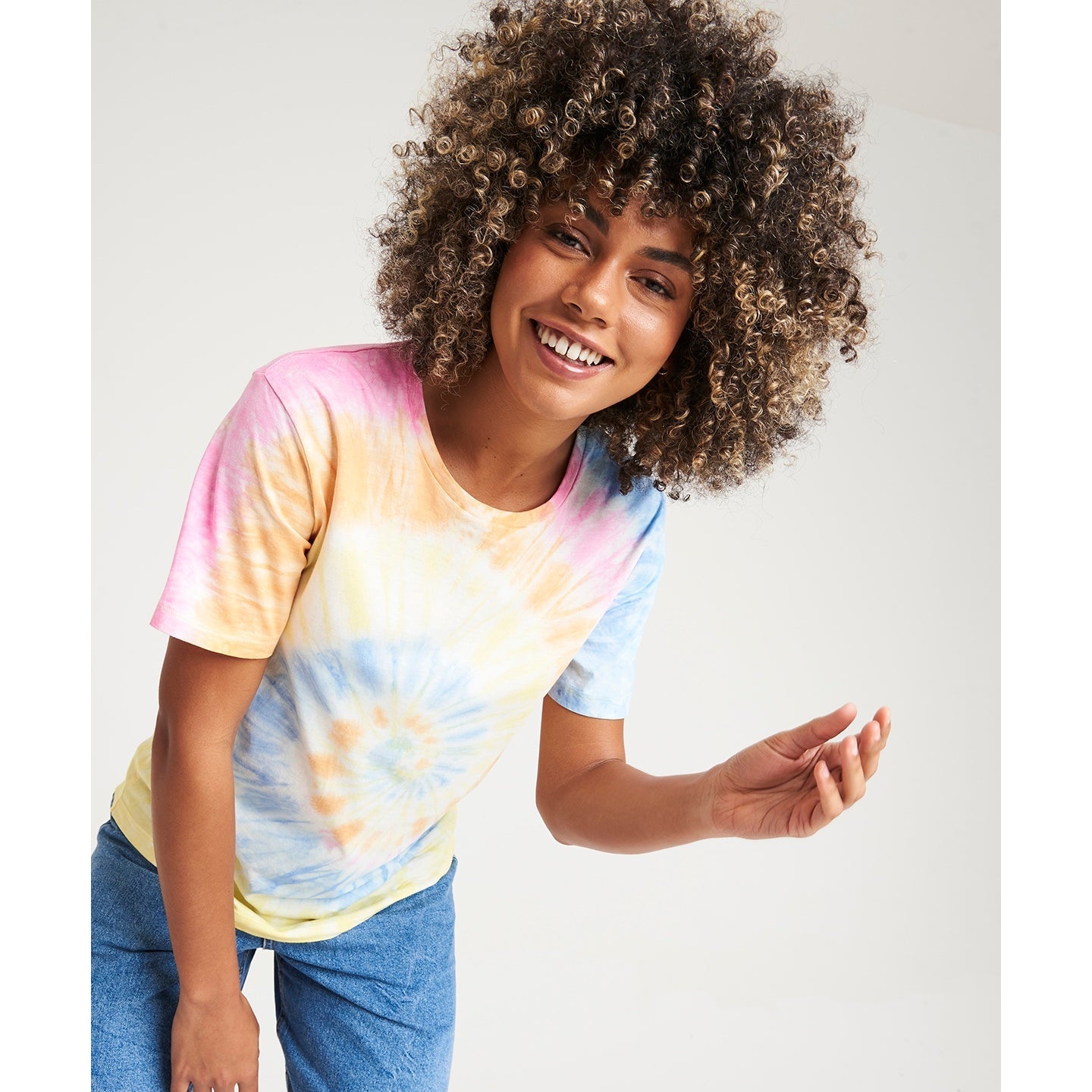 Awdis Just T's Tie-Dye T-Shirt Short Sleeve Combed Cotton Unique Design