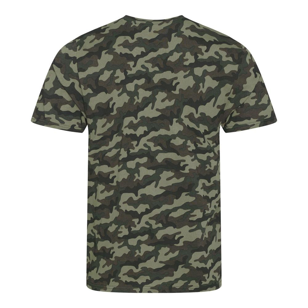 Awdis Just T's Camo T-Shirt 100% Cotton Modern Fit Crew Neck All-Over Print