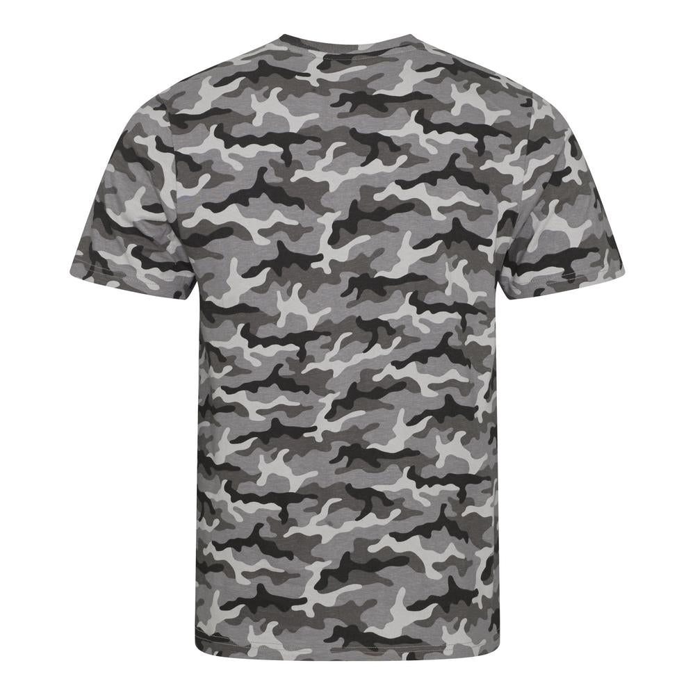 Awdis Just T's Camo T-Shirt 100% Cotton Modern Fit Crew Neck All-Over Print
