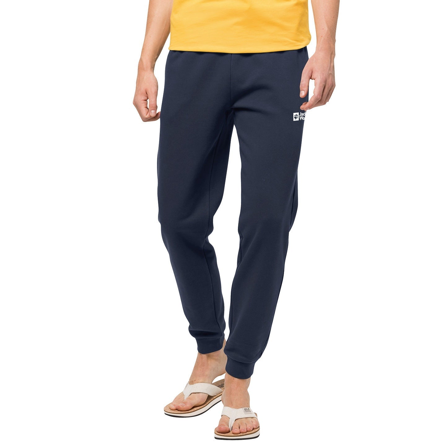 Jack Wolfskin Organic Cotton Sweatpants Adjustable Waistband Side Pockets