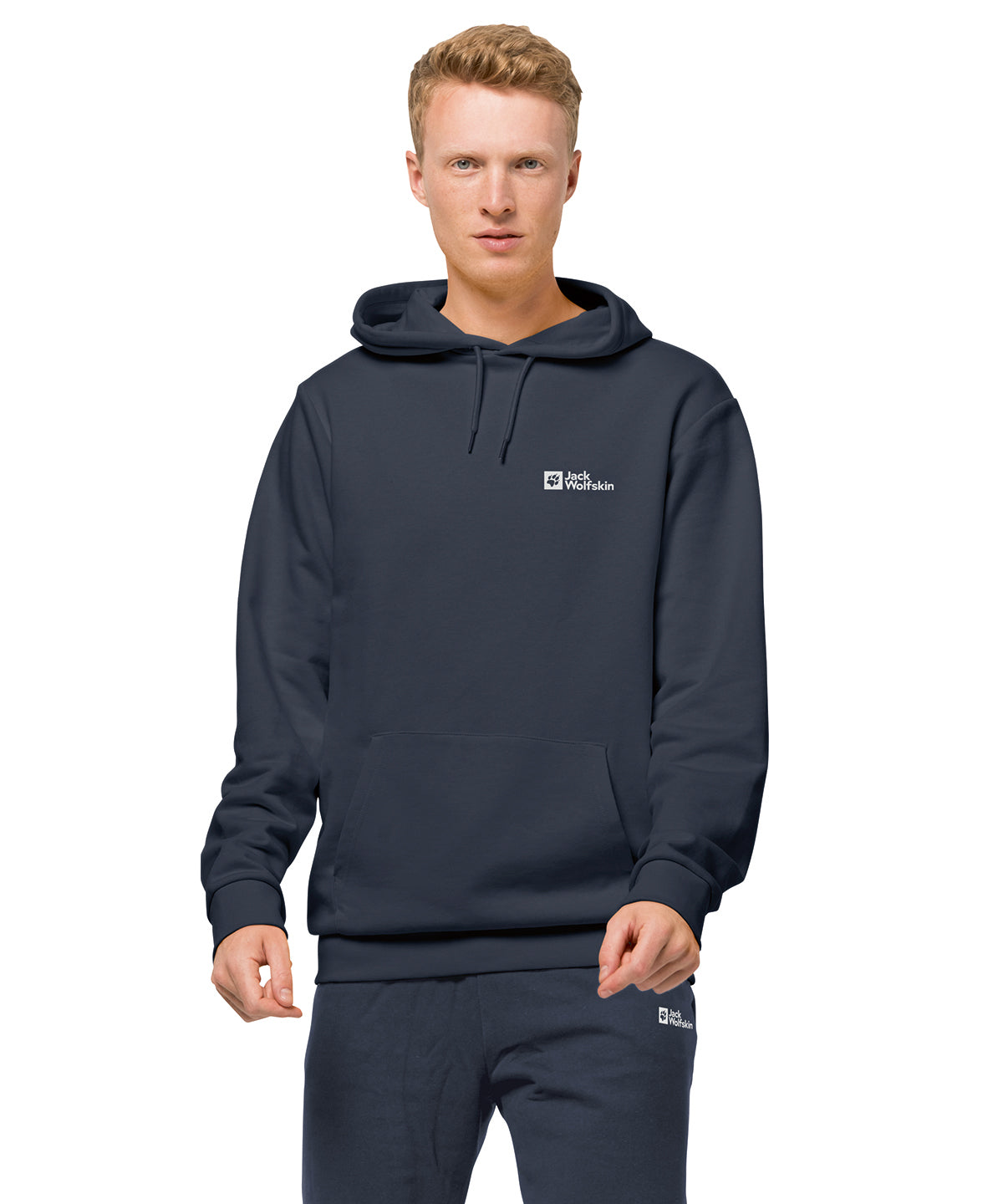 Jack Wolfskin Organic Cotton Hoodie Adjustable Hood Large Pocket Soft S-2XL