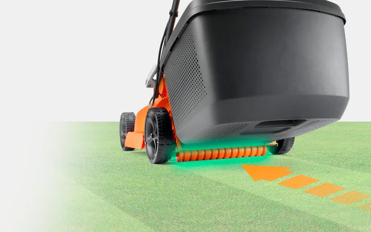 Flymo 36V EasiStore 380R Lawn Mower with Smart Indicators & Foldable Design