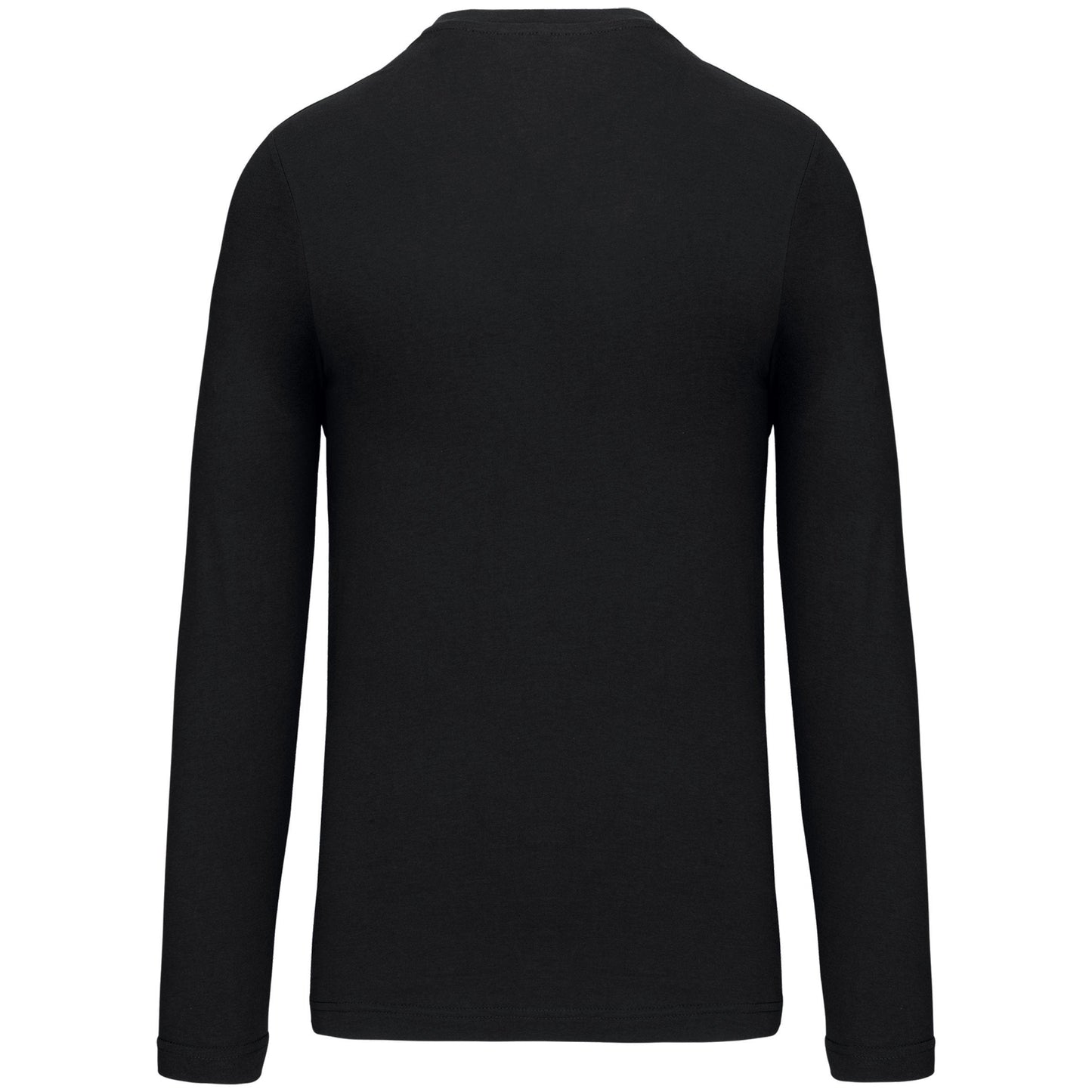 Kariban Men's Long-Sleeved Crew Neck T-Shirt 100% Cotton Slim Fit Enzyme Washed