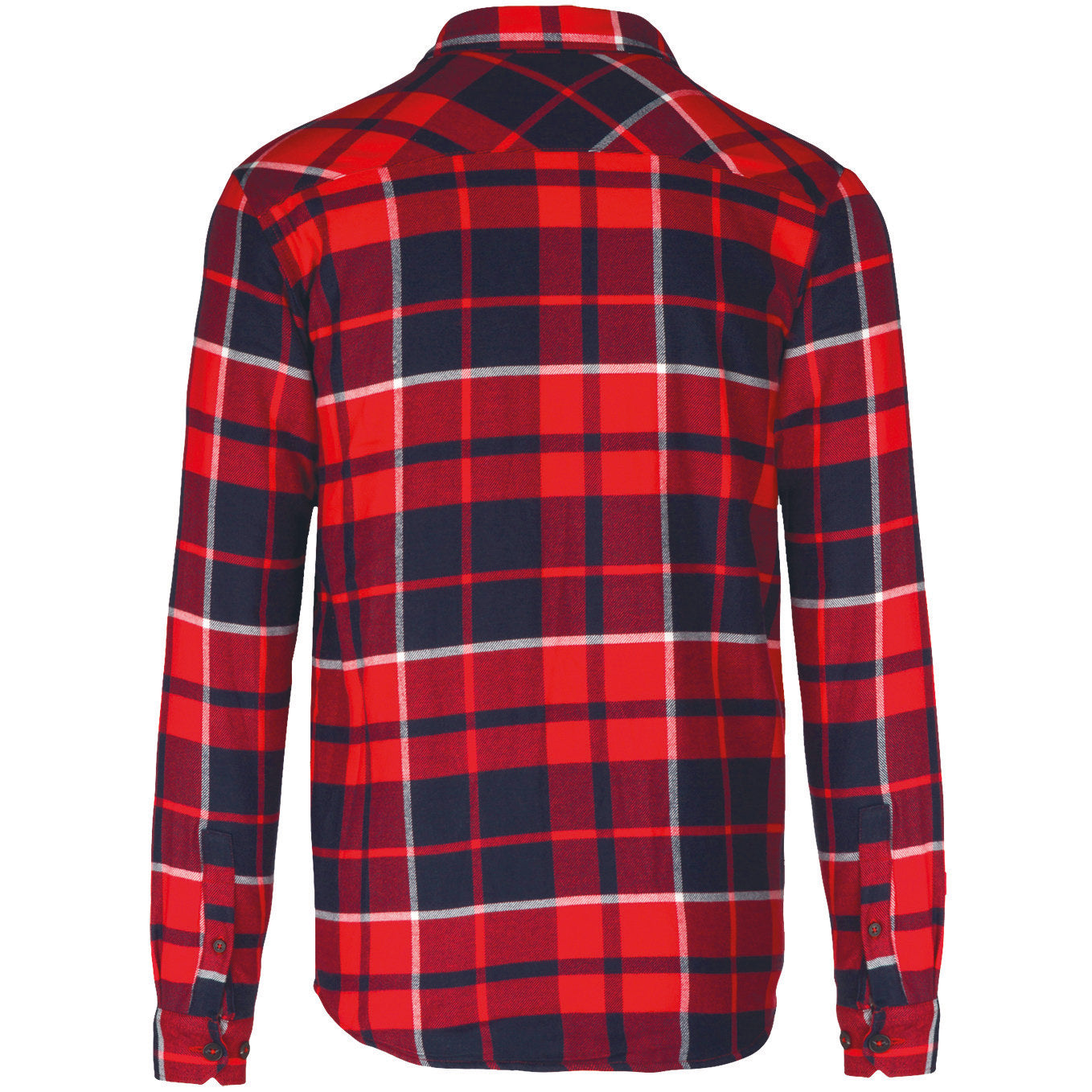 Kariban Sherpa-Lined Checked Shirt Jacket 100% Cotton Flannel Warm Soft