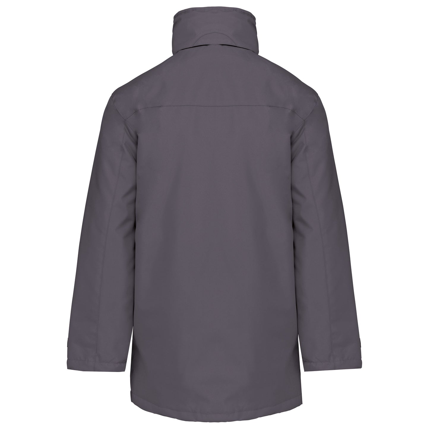 Kariban Quilted Parka with Concealed Hood, Fleece Collar, 2 Zipped Pockets
