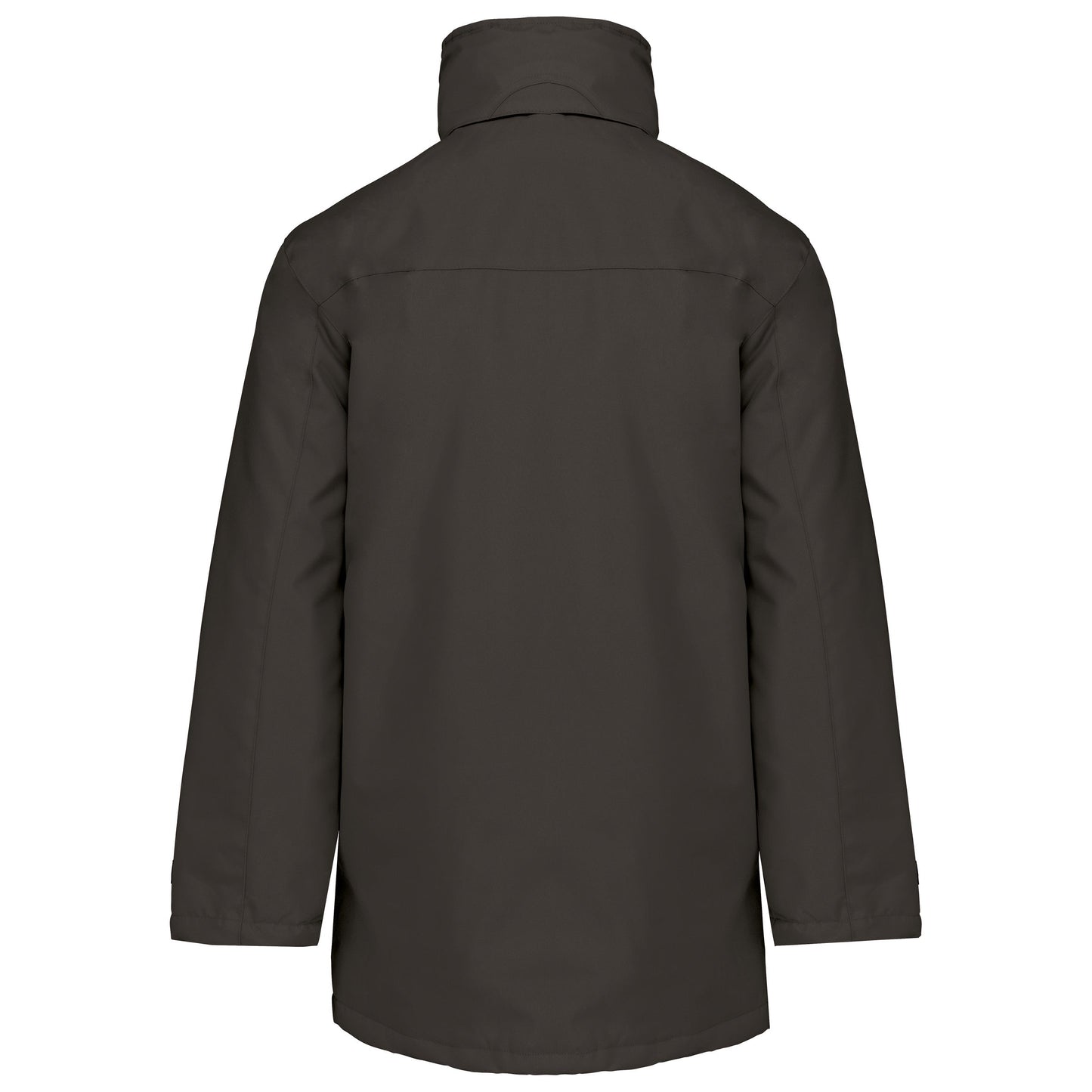 Kariban Quilted Parka with Concealed Hood, Fleece Collar, 2 Zipped Pockets