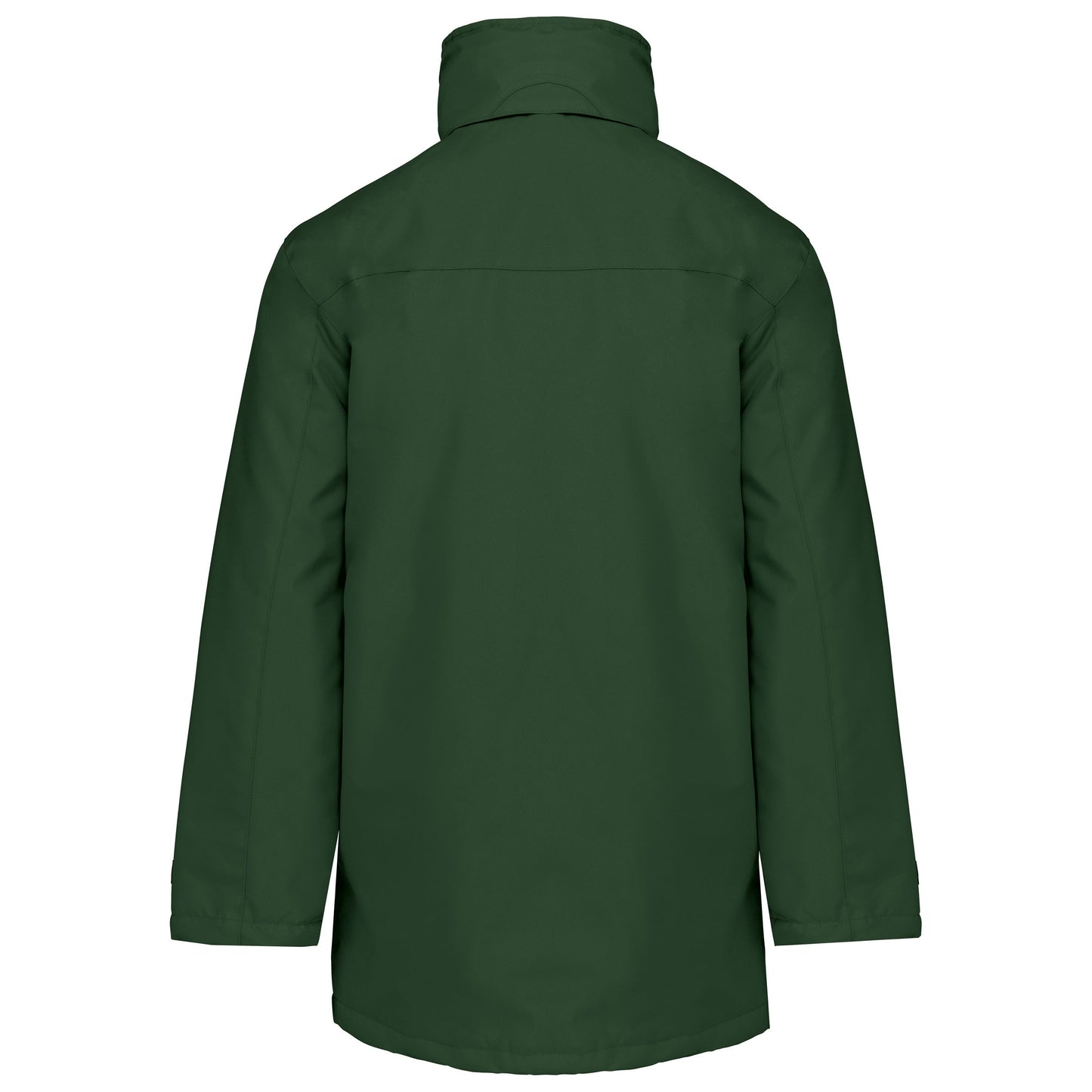 Kariban Quilted Parka with Concealed Hood, Fleece Collar, 2 Zipped Pockets
