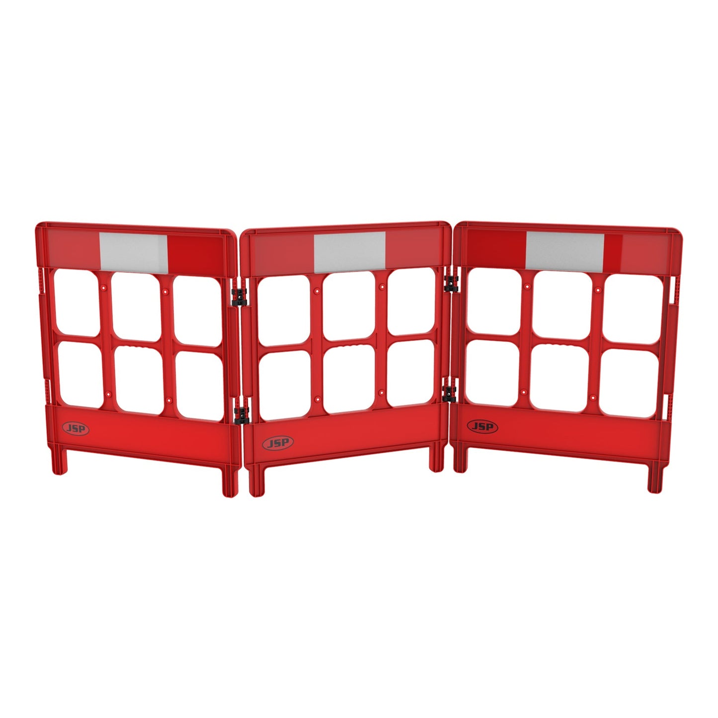JSP Workgate 3 Gate with Reflectives Flexible Barrier for Contractors Yellow