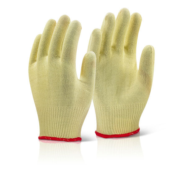 Beeswift Kevlar Lightweight Cut Resistant Gloves Yellow EN388 Level A Protection