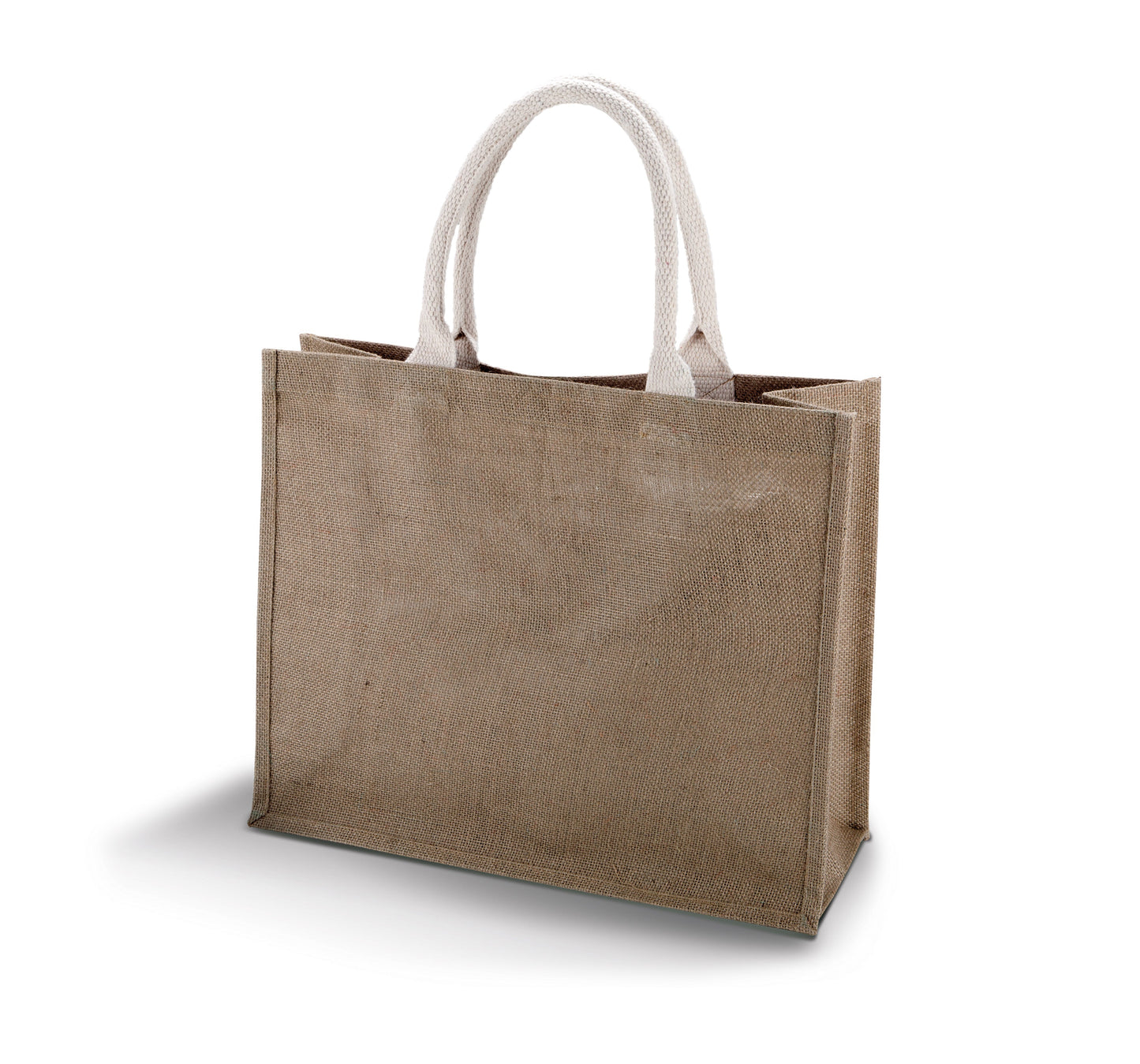 Kimood Jute Beach Bag with Cotton Handles and Tear Release Closure 42x36cm
