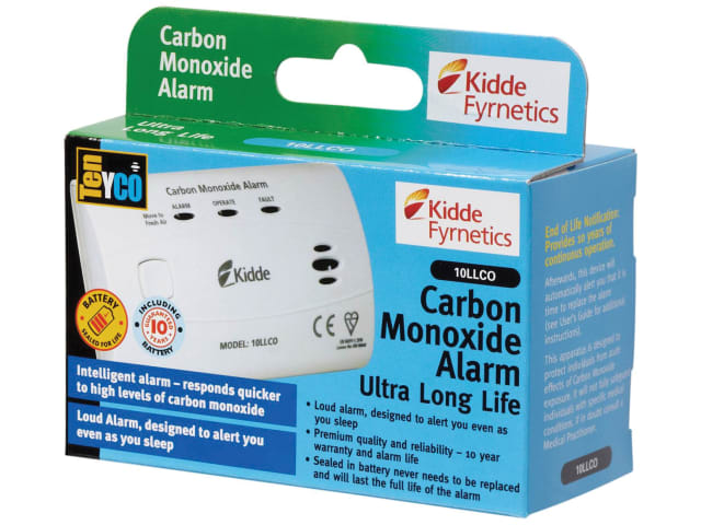 Kidde 10LLCO 10-Year Battery Carbon Monoxide Alarm with Test Feature
