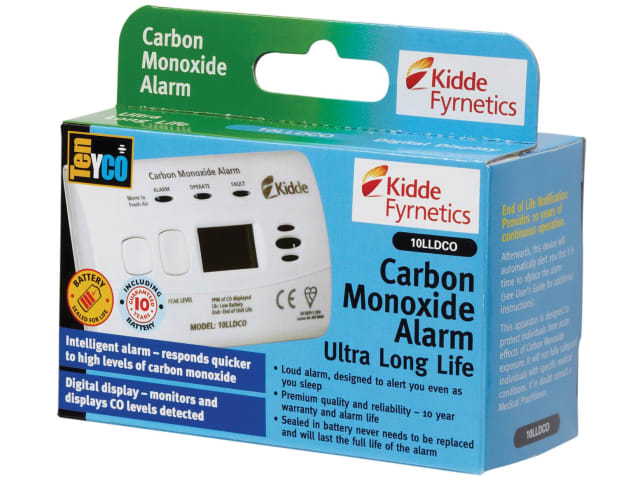 Kidde 10LLDCO 10-Year Digital Carbon Monoxide Alarm with Sealed Battery