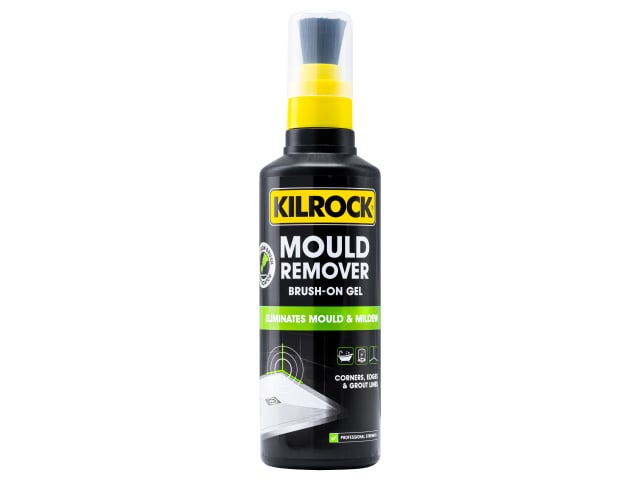 Kilrock Mould Remover Brush on Gel 250ml Precision Applicator for Grout Mildew