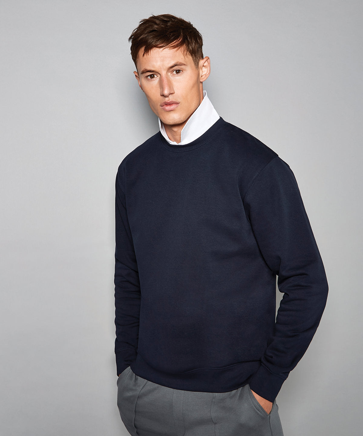 Kustom Kit Regular Fit Sweatshirt 80% Cotton Crew Neck Double-Stitched Strength