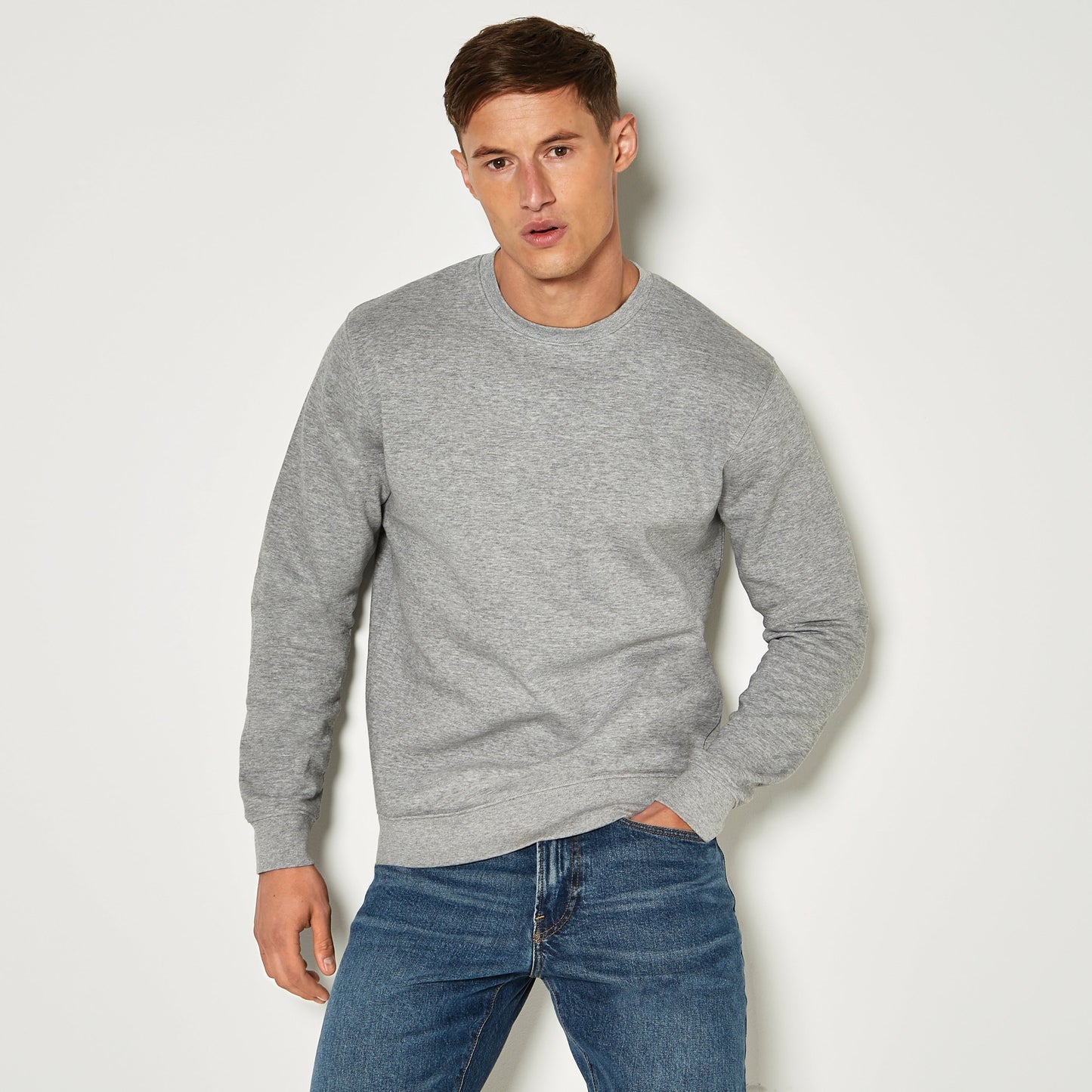 Kustom Kit Regular Fit Sweatshirt 80% Cotton Crew Neck Double-Stitched Strength