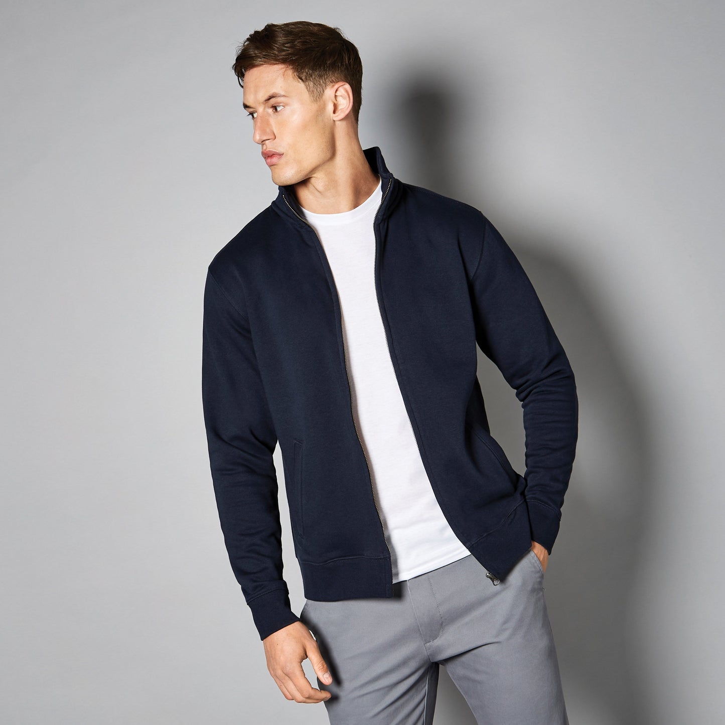 Kustom Kit Regular Fit Zipped Sweatshirt 80% Cotton Vented Pockets XS-2XL