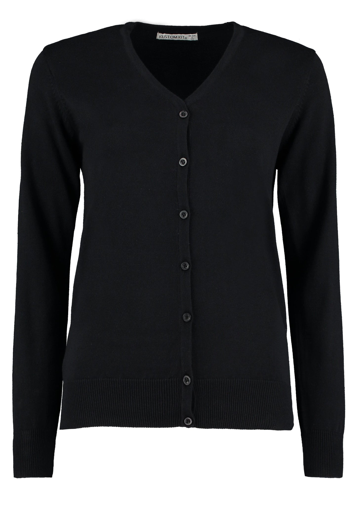 Kustom Kit Women's Arundel V-Neck Cardigan Long Sleeve Classic Fit 50% Cotton
