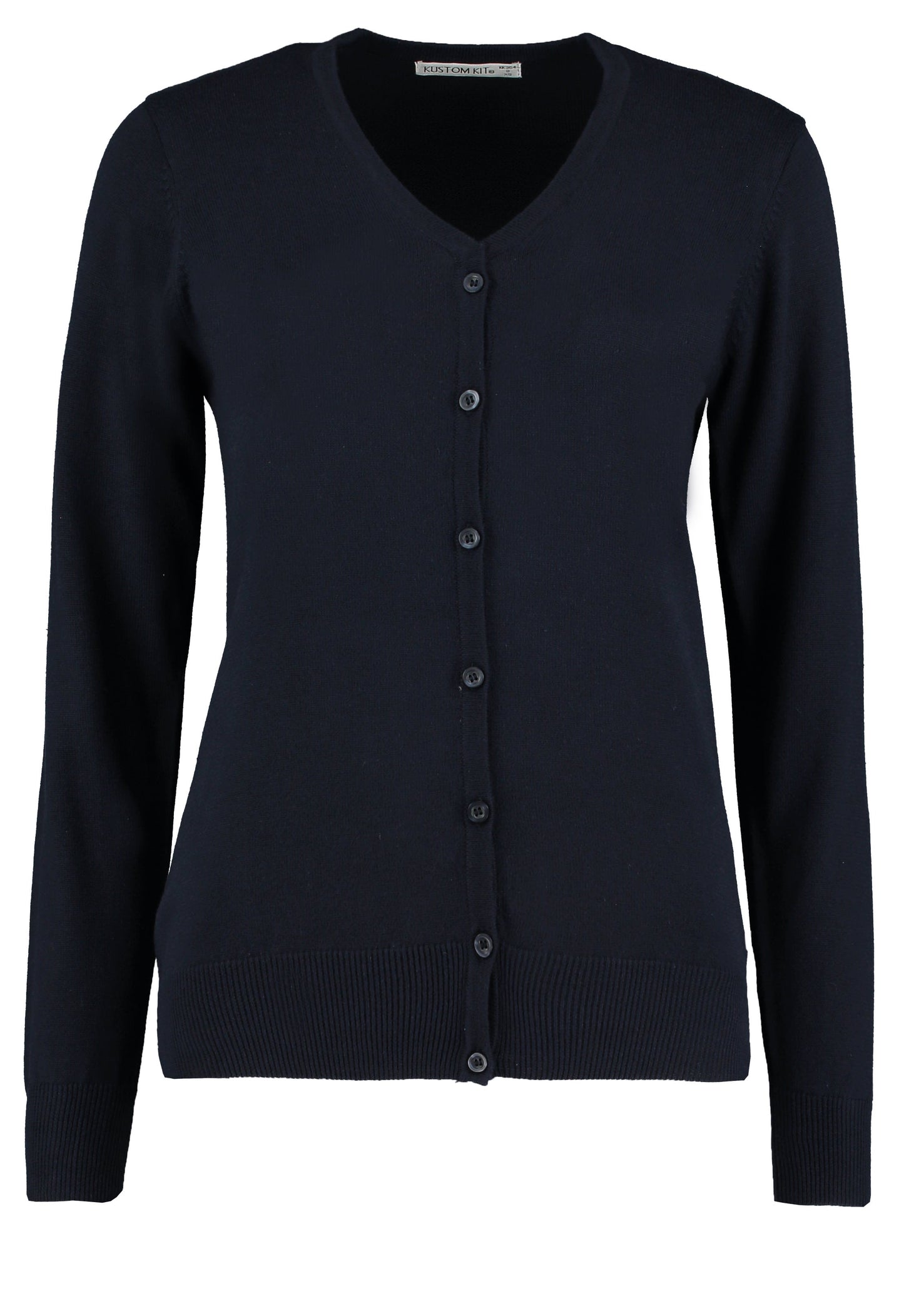 Kustom Kit Women's Arundel V-Neck Cardigan Long Sleeve Classic Fit 50% Cotton