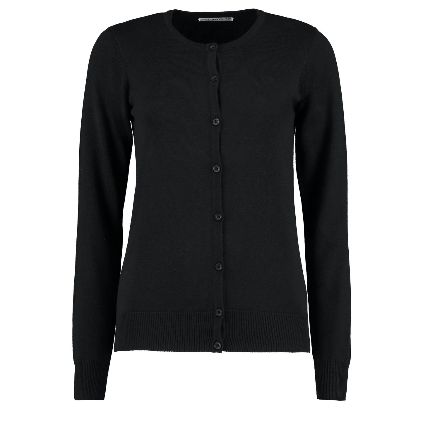 Kustom Kit Women's Arundel Crew Neck Cardigan Long Sleeve Classic Fit 50% Cotton