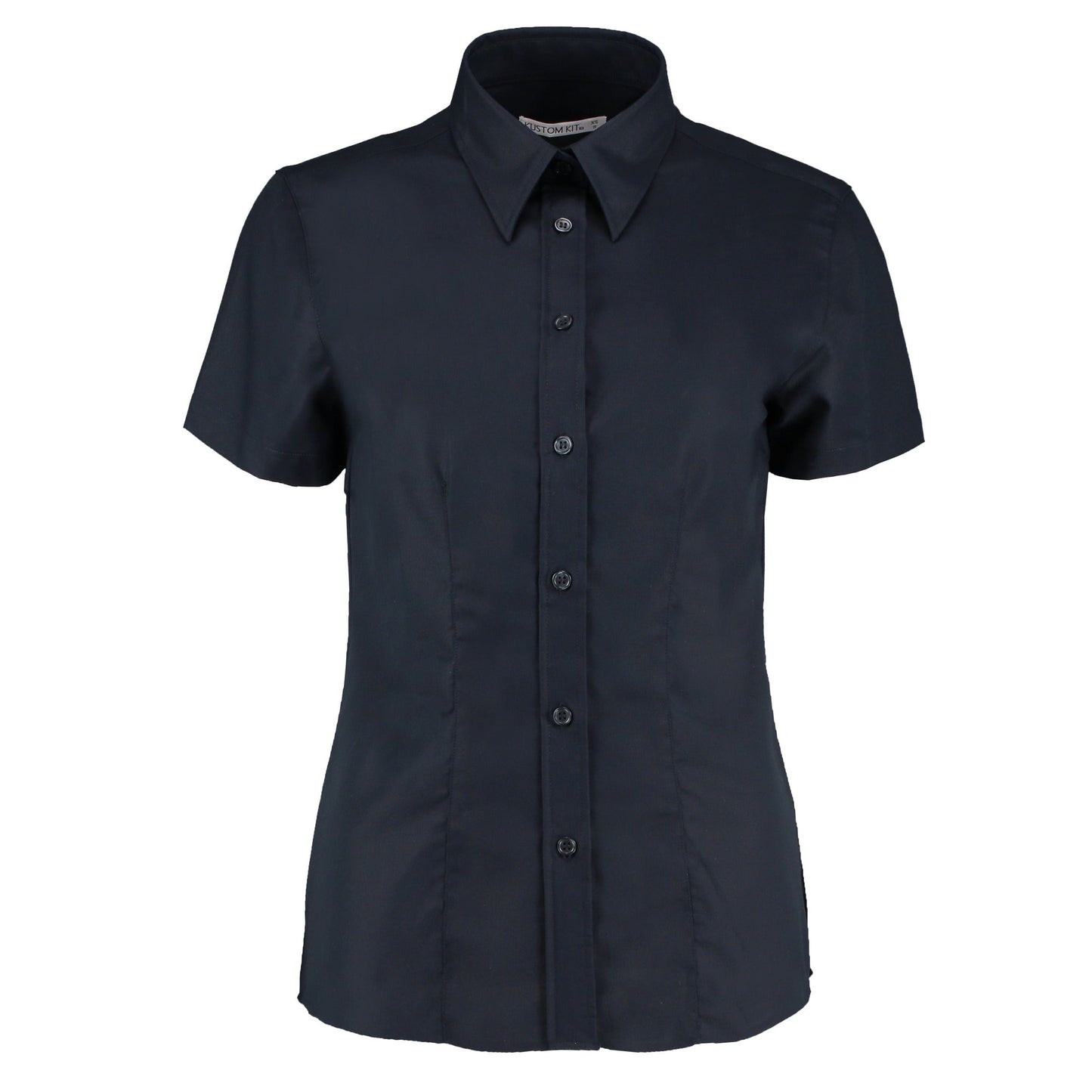 Kustom Kit Women's Short Sleeve Oxford Blouse Tailored Fit Easy Iron 50Â°C