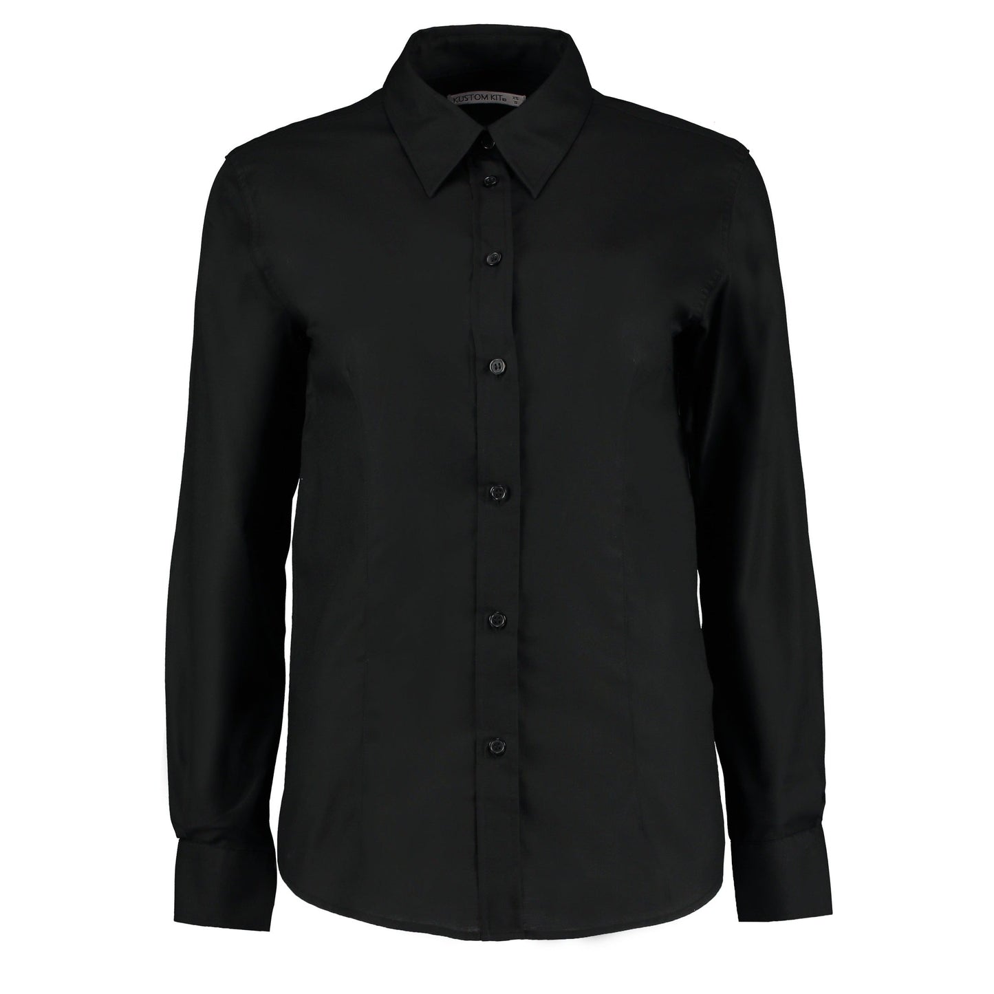 Kustom Kit Women's Long Sleeve Oxford Blouse Tailored Fit Easy Iron Cotton Rich