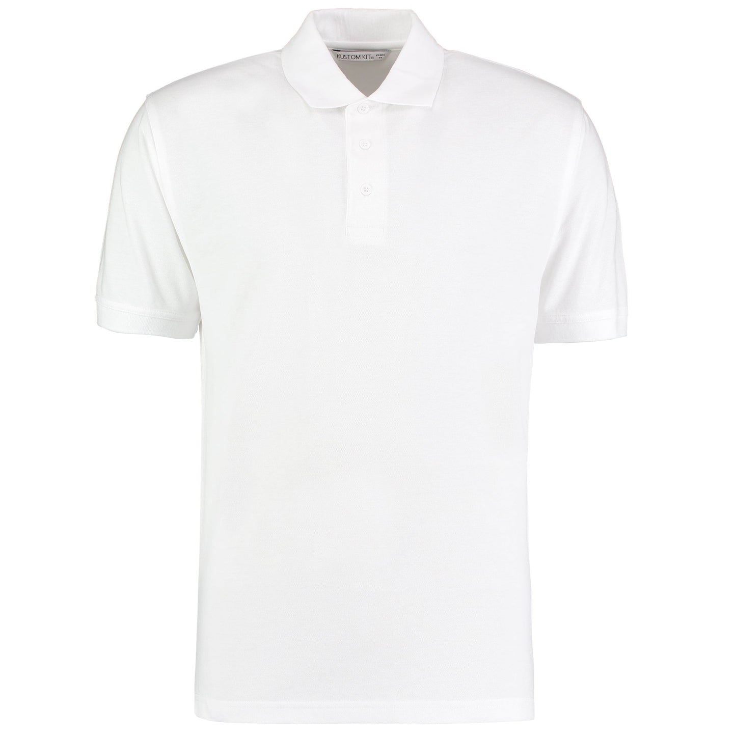 Kustom Kit Klassic Polo Superwash 60Â°C Classic Fit White Polyester Cotton