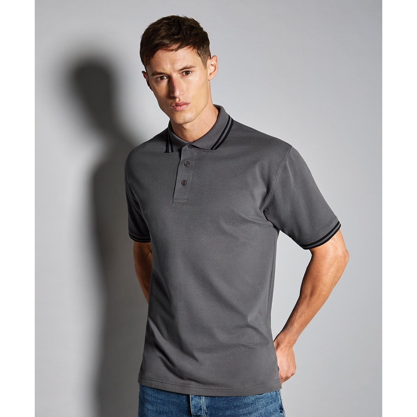 Kustom Kit Tipped Collar Polo Classic Fit Contrast Tipping Various Colours S-3XL