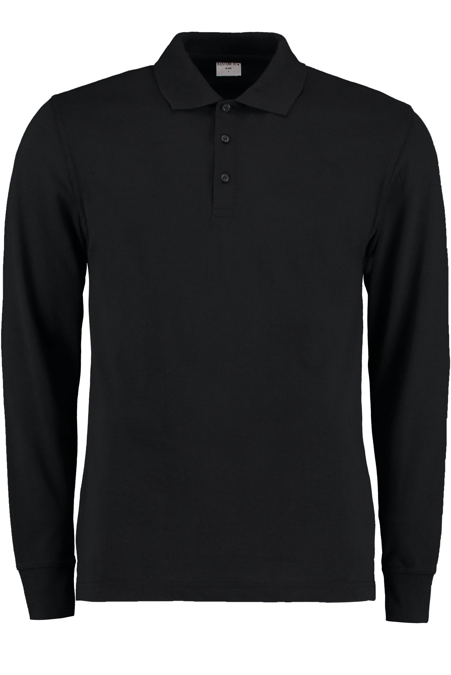 Kustom Kit Long Sleeve PiquÃ© Polo Shirt Classic Fit 65% Polyester 35% Cotton