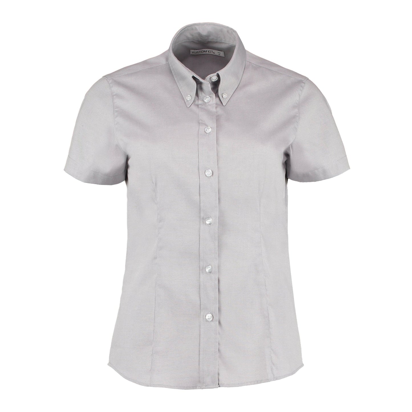 Kustom Kit Women's Short Sleeve Oxford Blouse Tailored Fit Easy Iron Corporate