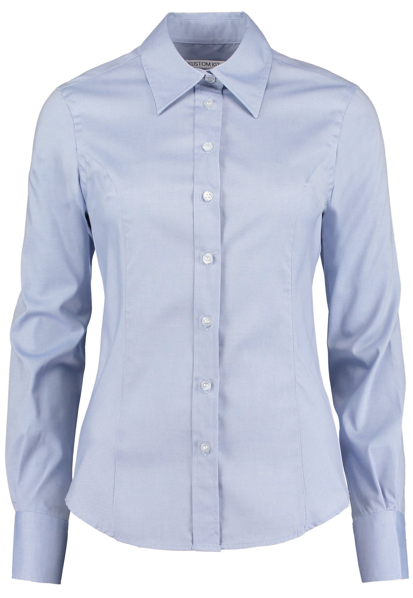 Kustom Kit Women's Long Sleeve Oxford Blouse Tailored Fit Corporate Shirt