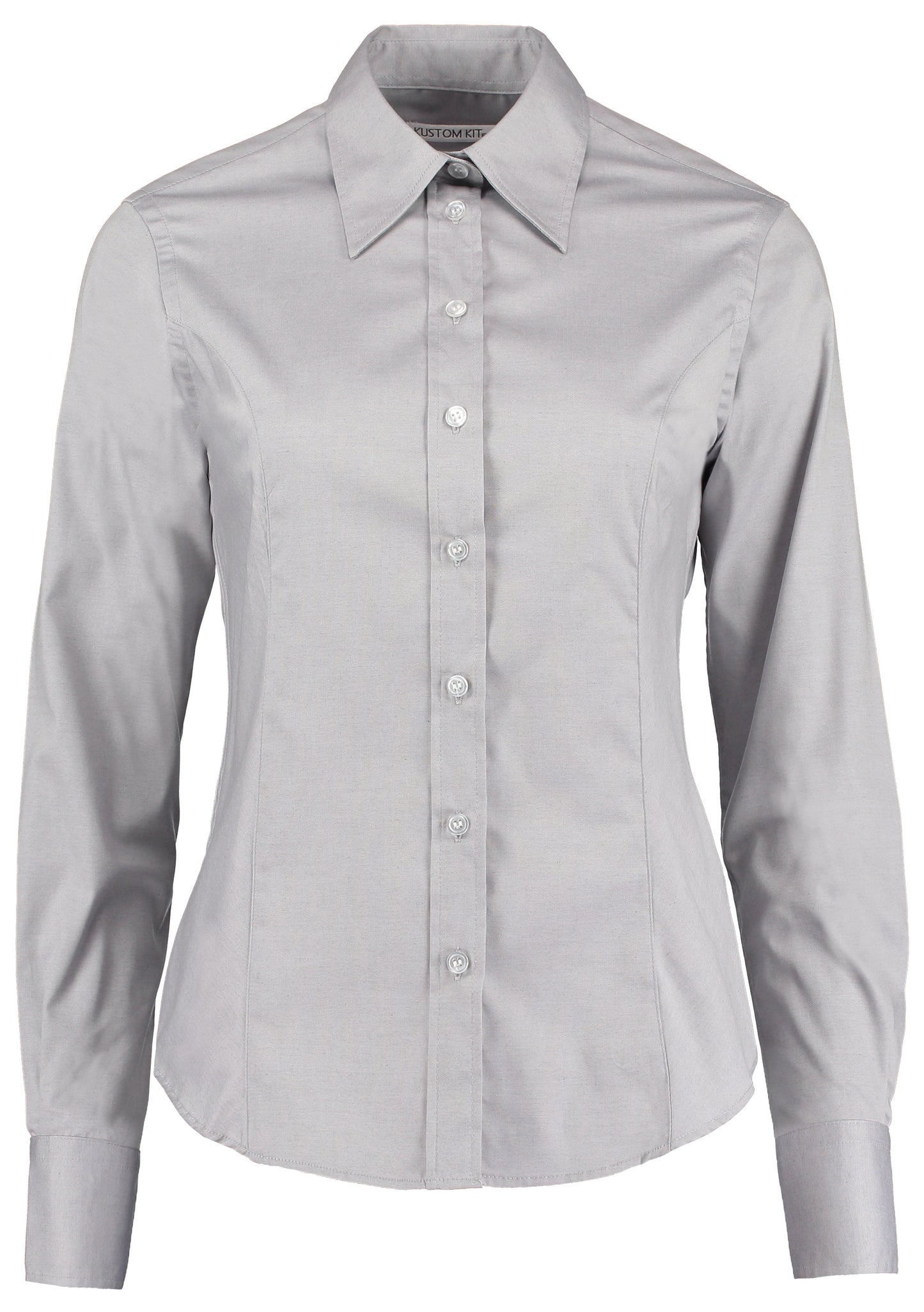 Kustom Kit Women's Long Sleeve Oxford Blouse Tailored Fit Corporate Shirt