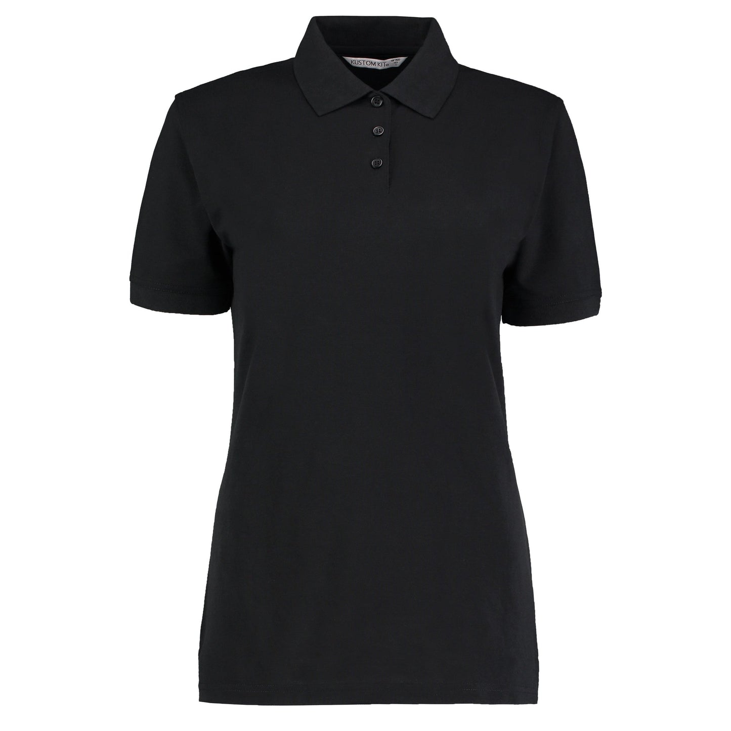 Kustom Kit Klassic Women's Polo Superwash 60Â°C Classic Fit Black Size 6-24