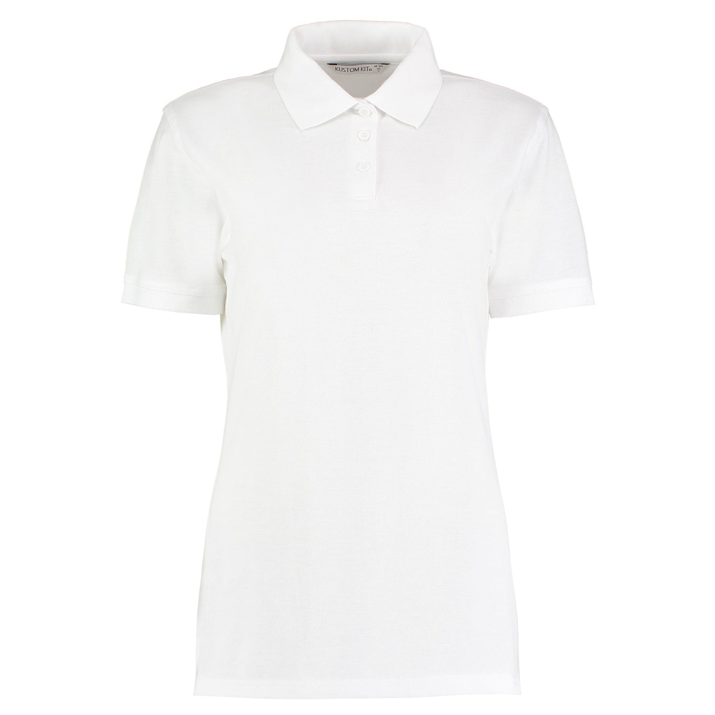 Kustom Kit Klassic Women's Polo Superwash 60Â°C Classic Fit White Size 6-24