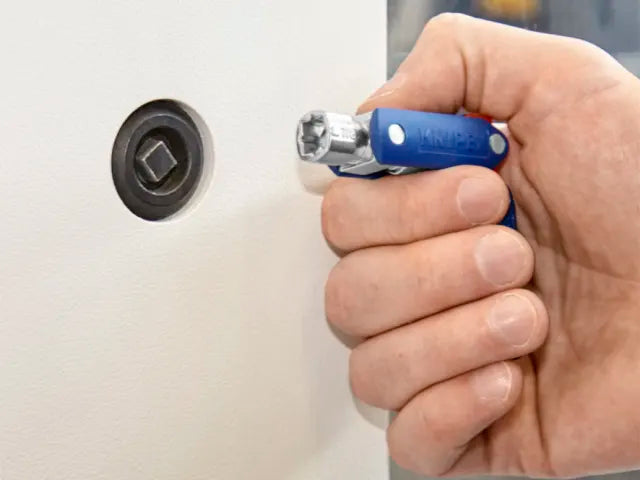 Knipex Double Joint Control Cabinet Key with Magnetic Bit Adapter 97mm