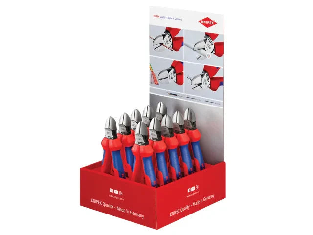 Knipex Diagonal Cutters 160mm Comfort Grips Counter Display 10 Pack
