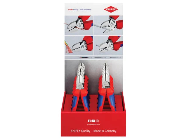 Knipex Diagonal Cutters 160mm Comfort Grips Counter Display 10 Pack