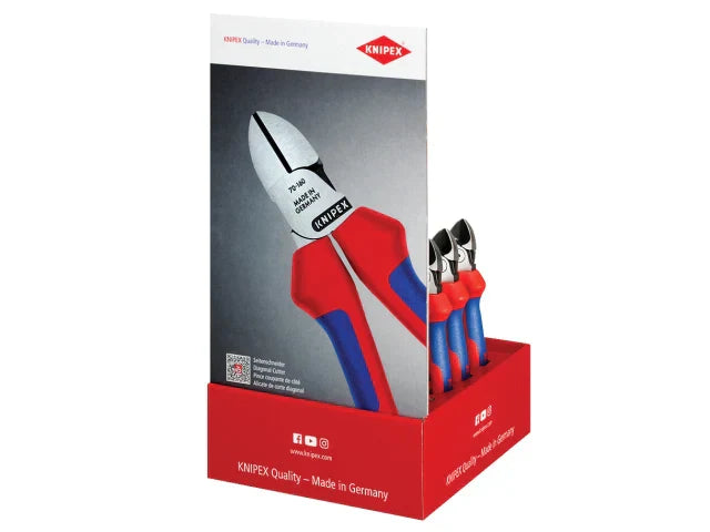 Knipex Diagonal Cutters 160mm Comfort Grips Counter Display 10 Pack