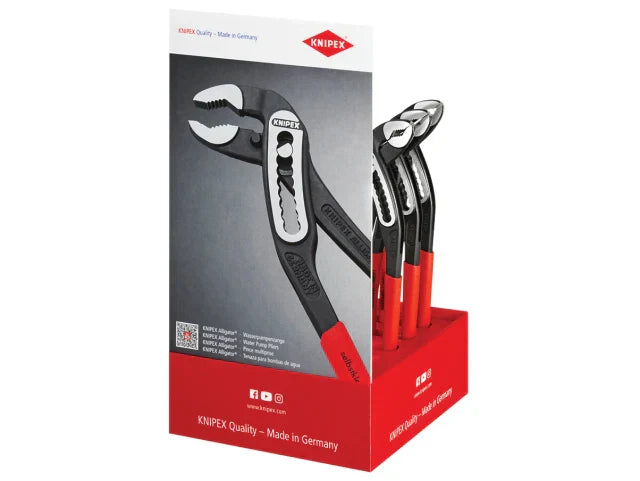 Knipex Alligator Waterpump Pliers Display 10 x 250mm PVC Grip High Quality
