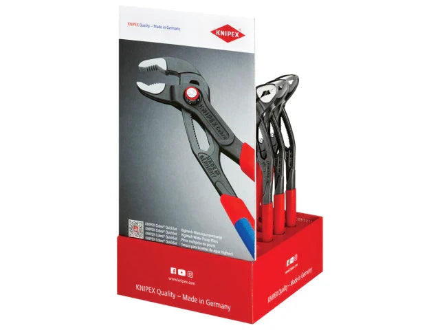 Knipex Cobra Quickset Waterpump Pliers Counter Display 10 x KPX8721250