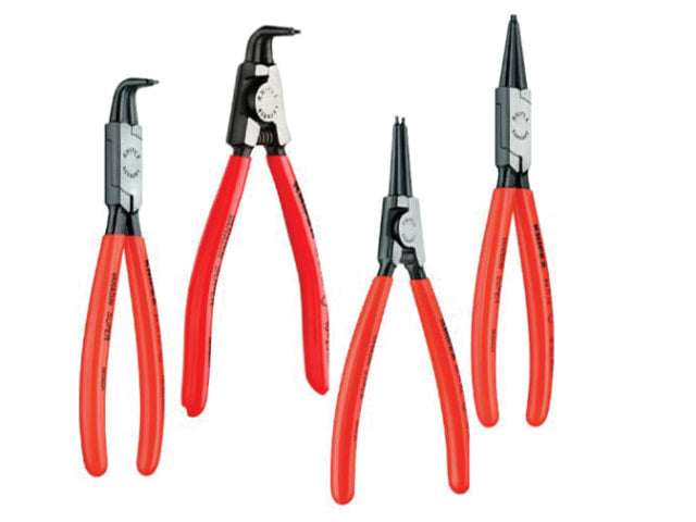 Knipex 4 Piece Circlip Pliers Set with Tool Roll for Internal & External Use
