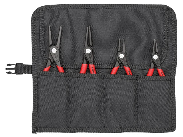 Knipex 4 Piece Circlip Pliers Set with Tool Roll for Internal & External Use