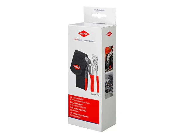 Knipex Mini Plier Set 2 Piece with Pouch Adjustable Wrench Precision Tools