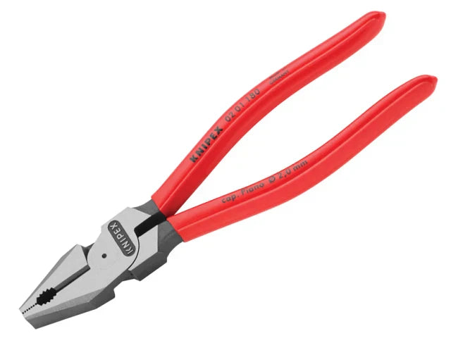 Knipex High Leverage Combination Pliers 180mm PVC Grip Cutting Capacity 2.5mm