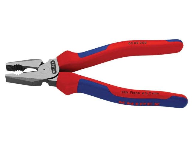 Knipex High Leverage Combination Pliers 200mm Soft Grip Multi-Component Handle