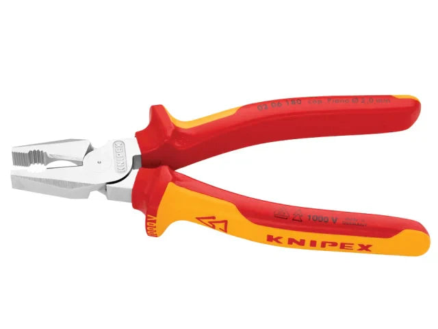Knipex VDE High Leverage Combination Pliers 180mm Multi-Component Grips