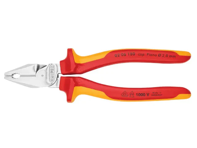 Knipex VDE High Leverage Combination Pliers 180mm Multi-Component Grips