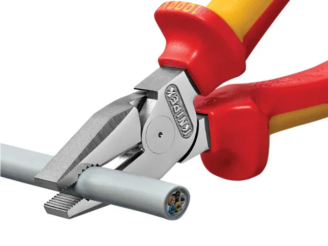 Knipex VDE High Leverage Combination Pliers 180mm Multi-Component Grips