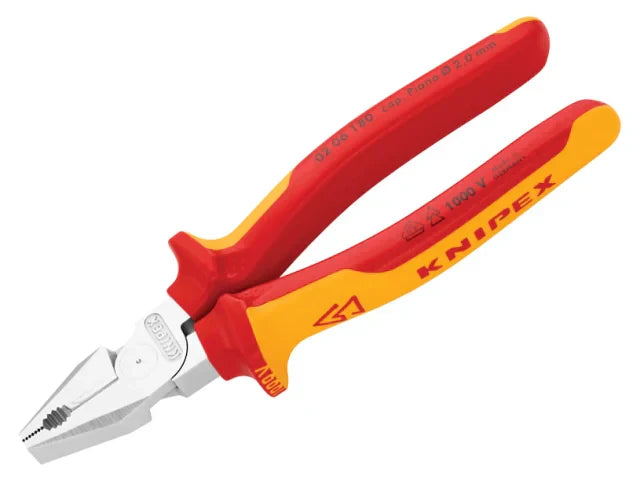 Knipex VDE High Leverage Combination Pliers 180mm Multi-Component Grips
