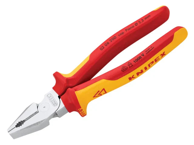 Knipex VDE High Leverage Combination Pliers 200mm Multi-Component Grips