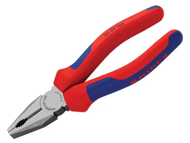 Knipex 03 02 Combination Pliers 160mm Multi-Component Grip Soft Handles